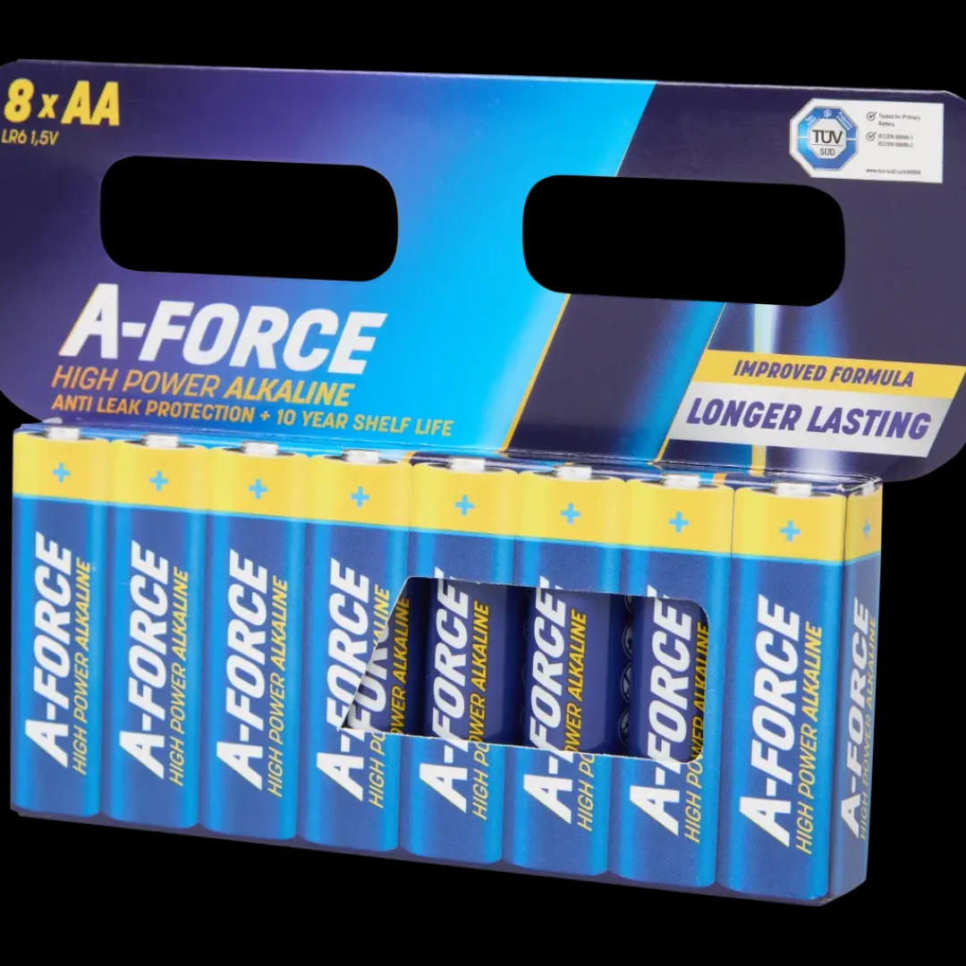 Batterijen- A-Force High Power Alkaline batterijen AA 8 Stuks | Action NL