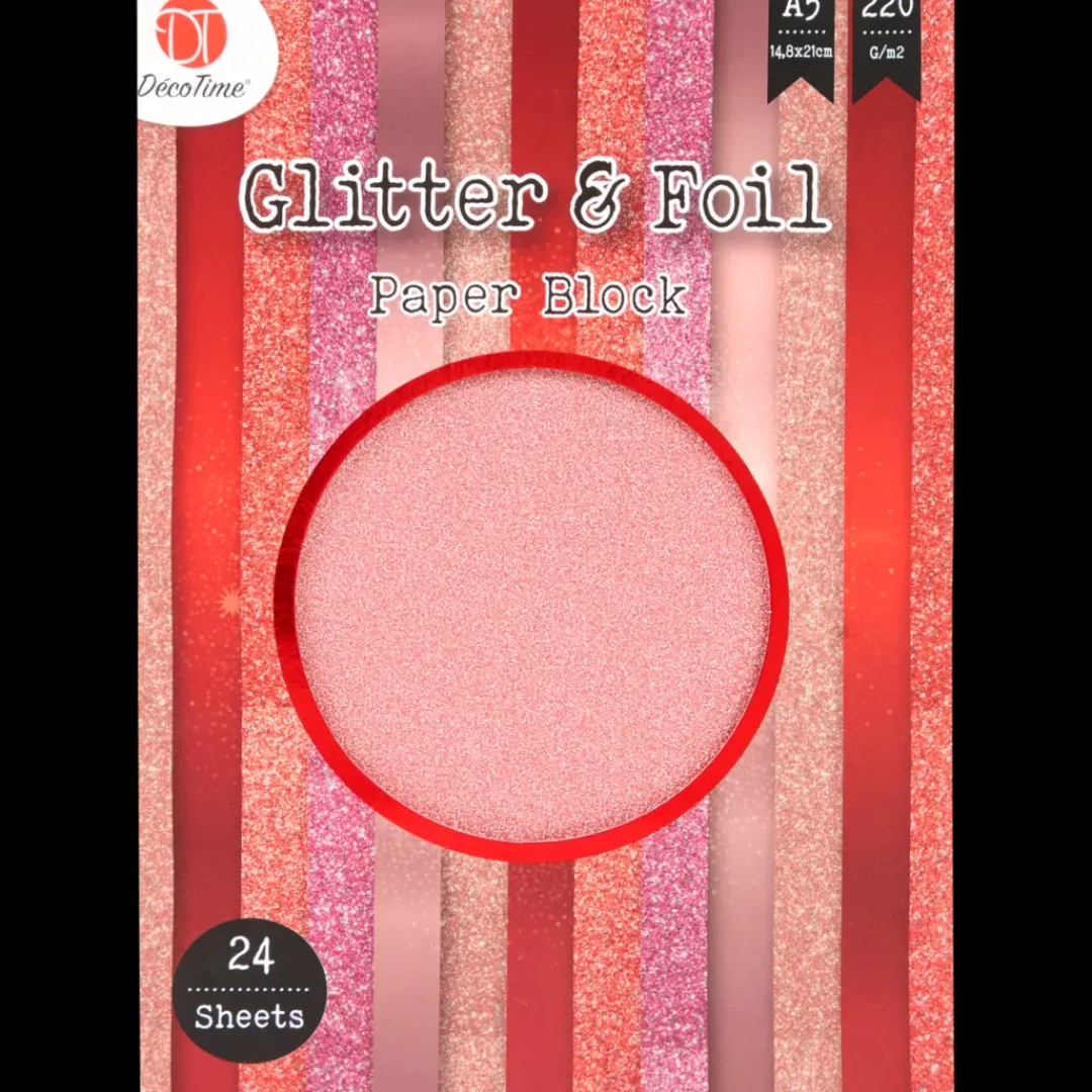 Kleuren & Tekenen- DécoTime metallic folie en glitterpapier | Action NL