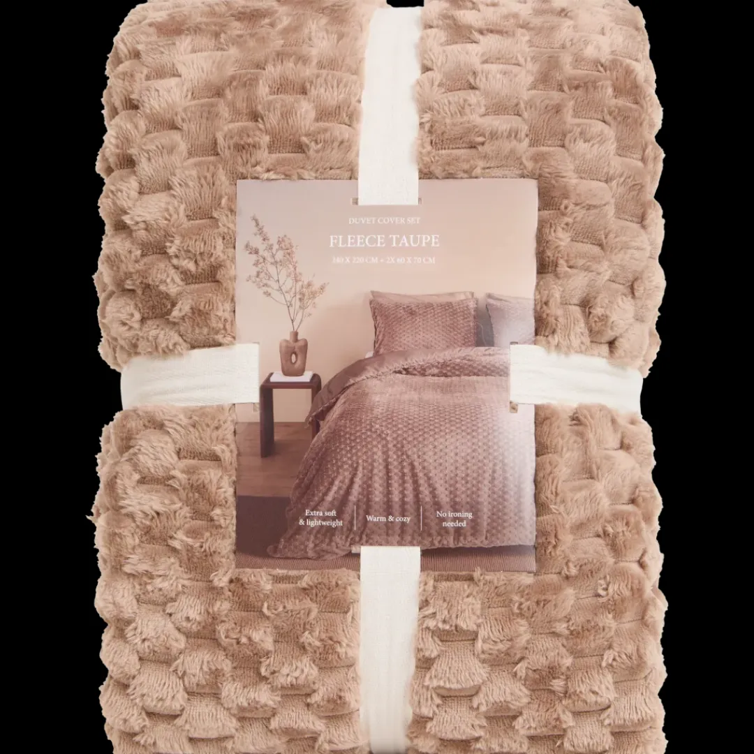 Beddengoed- Fleece dekbedovertrek Coco 240 x 220 cm | Action NL