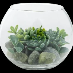Kunstplanten & -Bloemen- Kunst-vetplant in glazen pot | Action NL