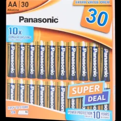 Batterijen-Panasonic alkaline batterijen AA 30 Stuks | Action NL